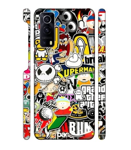 Cartoon style iQOO Z3 Mobile Cover