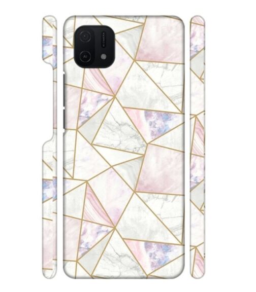 Marvel effect with gold line abstract design Oppo A16 E Mobile Cover