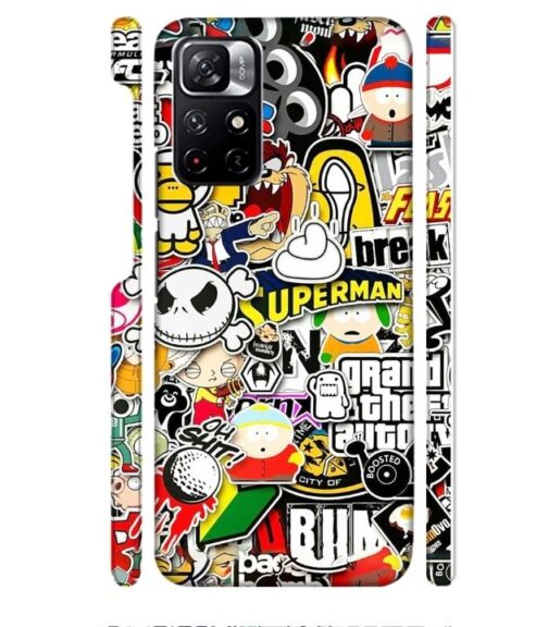 Cartoon style Redmi Note 11T (5G) Mobile Cover