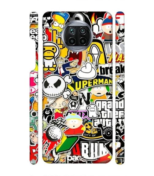 Cartoon style Mi 10i Mobile Cover