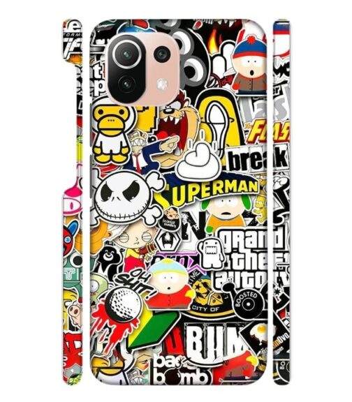 Cartoon style Mi 11 Lite Mobile Cover