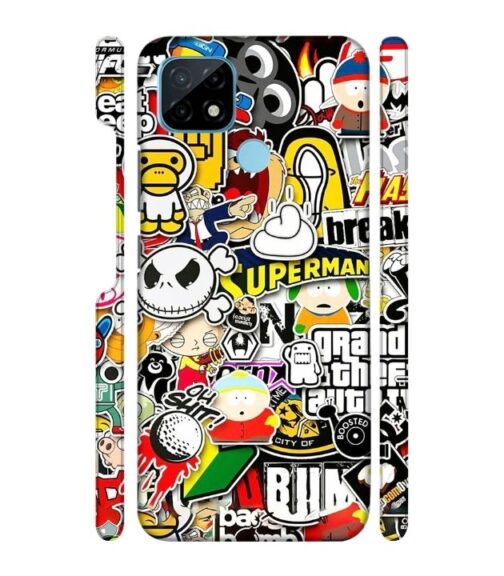 Cartoon style Realme C21 Mobile Cover