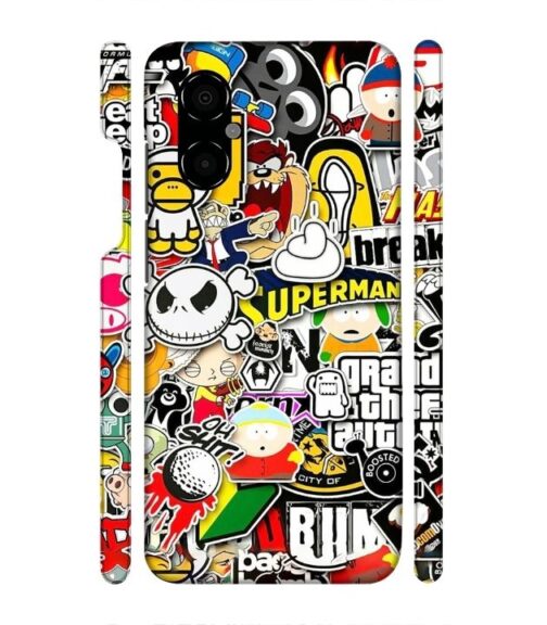 Cartoon style Poco M5 5G Mobile Cover
