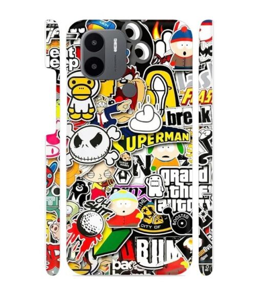 Cartoon style Poco C50 Mobile Cover