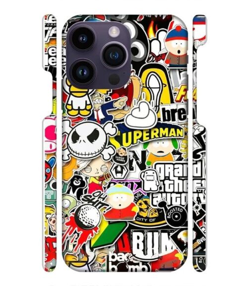 Cartoon style iPhone 14 Pro Max Mobile Cover