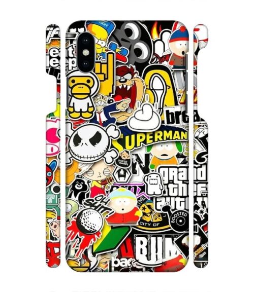 Cartoon style iPhone XS Mobile Cover