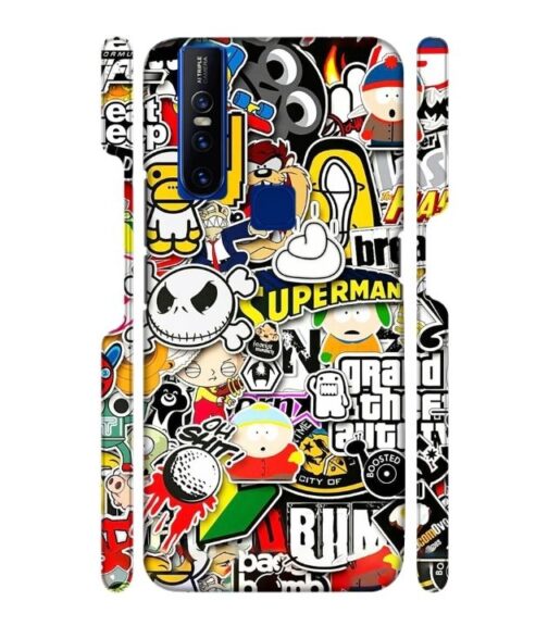 Cartoon style Vivo V15 Mobile Cover