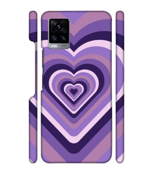 Heart vintage design with neural color Vivo V20 Mobile Cover