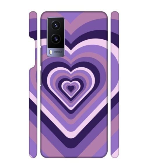 Heart vintage design with neural color Vivo V21 E Mobile Cover