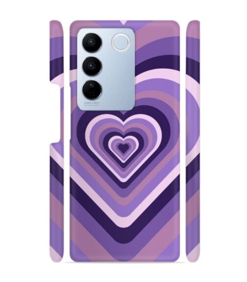 Heart vintage design with neural color Vivo V27 5G Mobile Cover