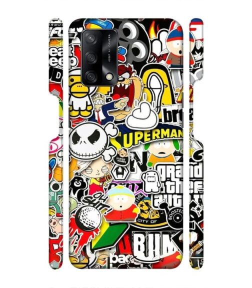 Cartoon style Oppo F19 S Mobile Cover
