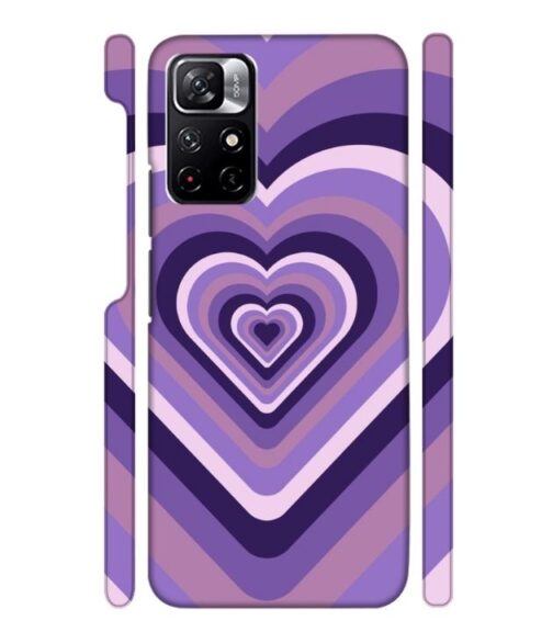 Heart vintage design with neural color Redmi Note 11T (5G) Mobile Cover