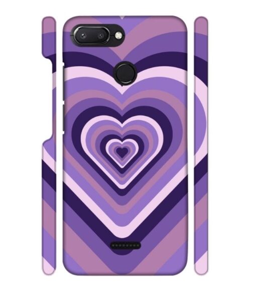 Heart vintage design with neural color Redmi 6 Mobile Cover