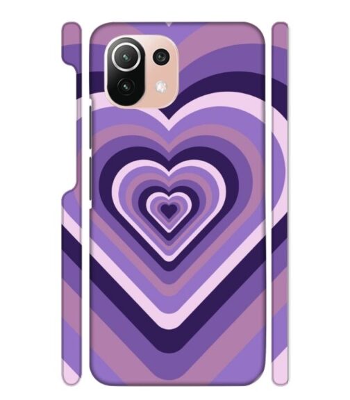 Heart vintage design with neural color Mi 11 Lite Mobile Cover