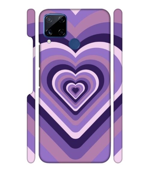 Heart vintage design with neural color Realme C15 Mobile Cover