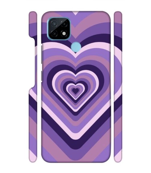 Heart vintage design with neural color Realme C21 Mobile Cover