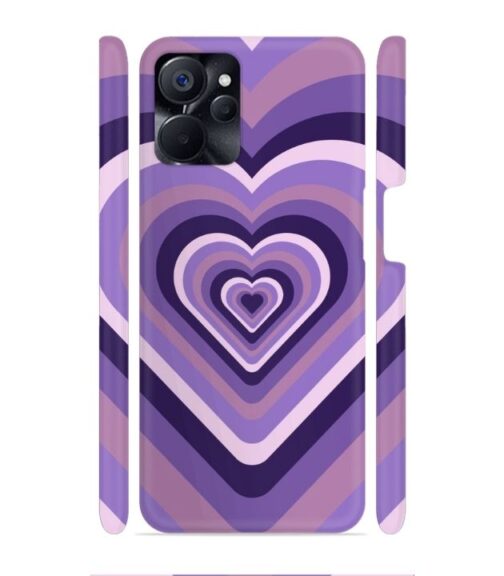 Heart vintage design with neural color Realme Narzo 50 A Prime Mobile Cover