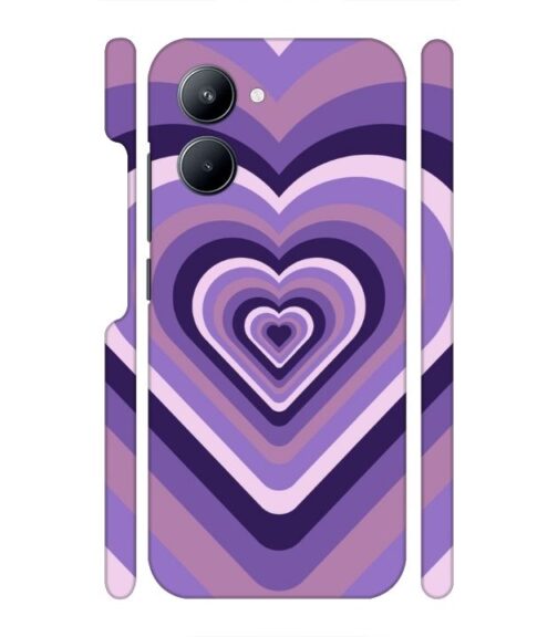 Heart vintage design with neural color Realme C33 Mobile Cover