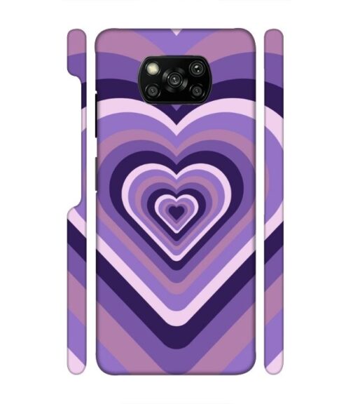 Heart vintage design with neural color Poco X3 Mobile Cover
