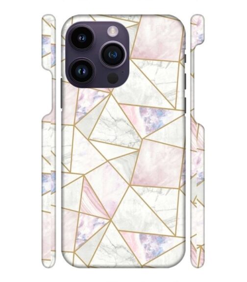 Marvel effect with gold line abstract design iPhone 14 Pro Max Mobile Cover