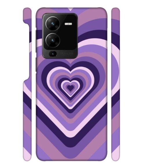Heart vintage design with neural color Vivo Y22 Mobile Cover