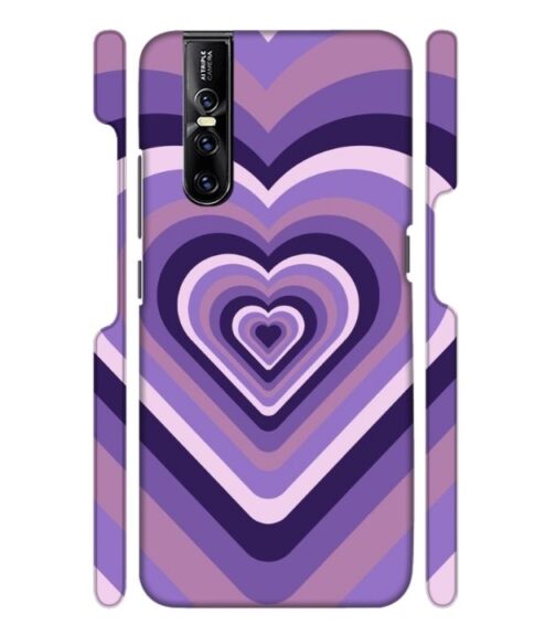 Heart vintage design with neural color Vivo V15 Pro Mobile Cover