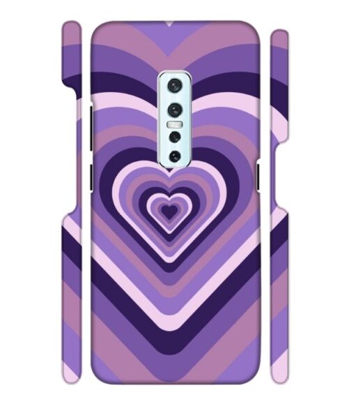 Heart vintage design with neural color Vivo V17 Pro Mobile Cover