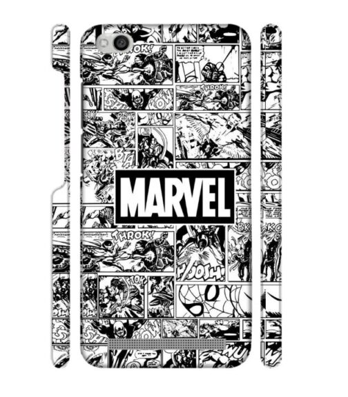 Marvel black and white abstract Redmi 5A Mobile Cover