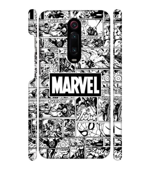 Marvel black and white abstract Redmi K20 Pro Mobile Cover