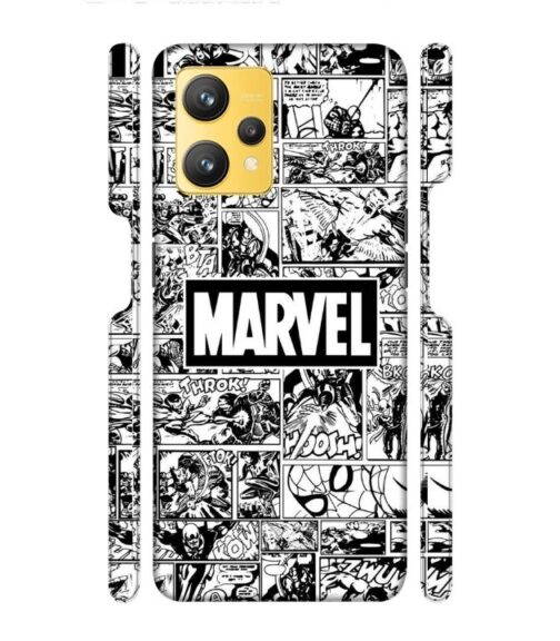Marvel black and white abstract Realme 9 Mobile Cover