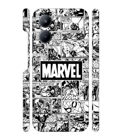 Marvel black and white abstract Realme C33 Mobile Cover