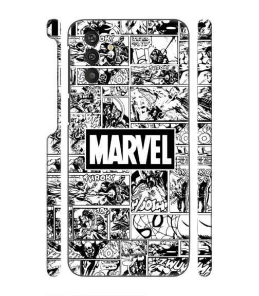 Marvel black and white abstract Samsung Galaxy M13 4G Mobile Cover