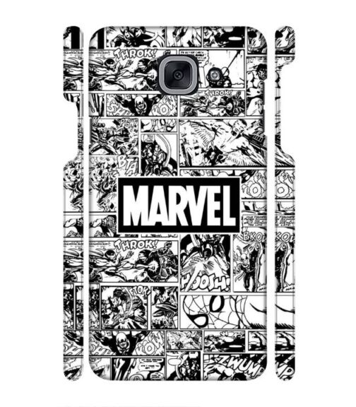 Marvel black and white abstract Samsung Galaxy J7 (2016) Mobile Cover