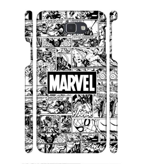 Marvel black and white abstract Samsung Galaxy J7 Prime Mobile Cover