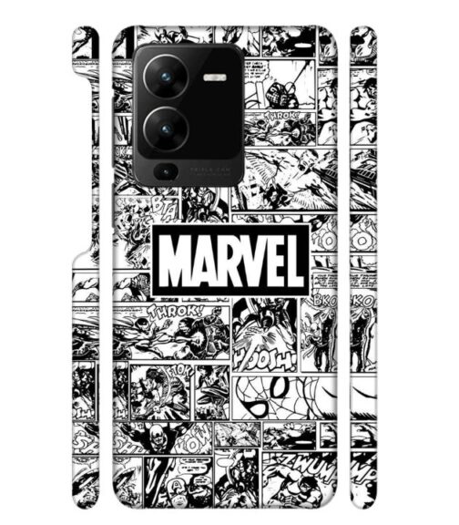 Marvel black and white abstract Vivo Y22 Mobile Cover