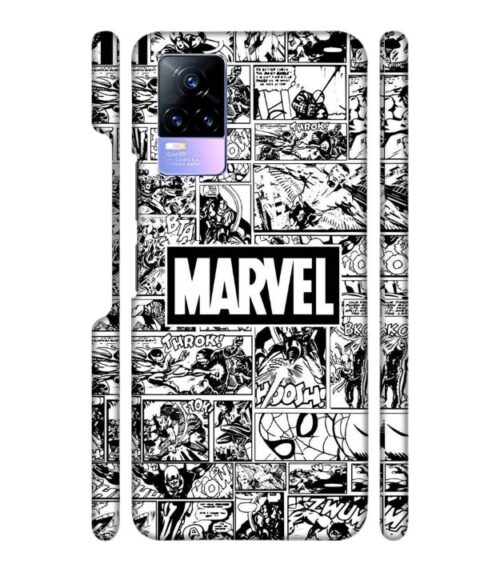 Marvel black and white abstract Vivo Y73 Mobile Cover