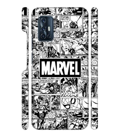 Marvel black and white abstract Vivo V17 Mobile Cover