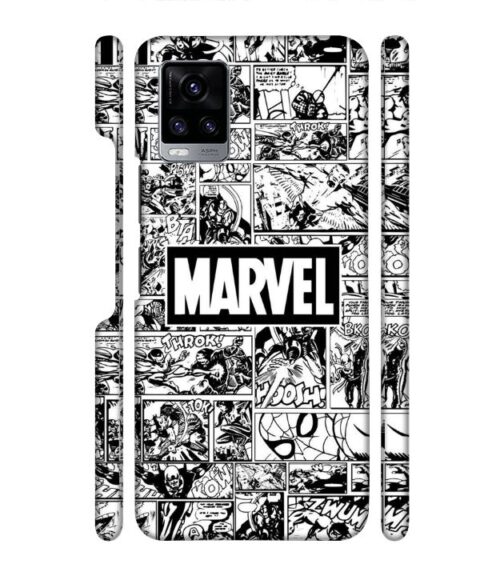 Marvel black and white abstract Vivo V20 Mobile Cover