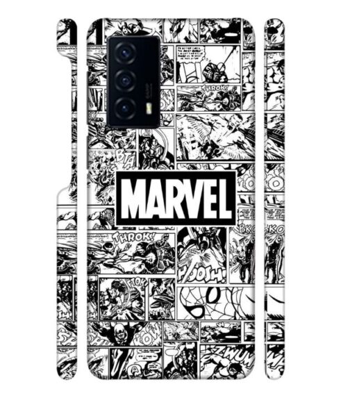 Marvel black and white abstract Vivo V23 E (5G) Mobile Cover