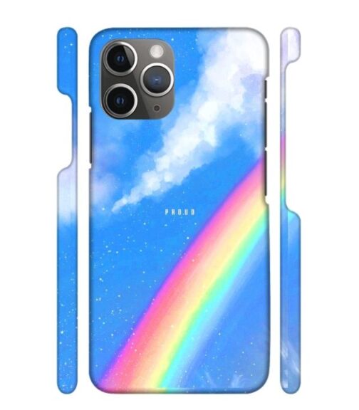 Blue sky with rainbow pattern iPhone 11 Pro Max Mobile Cover