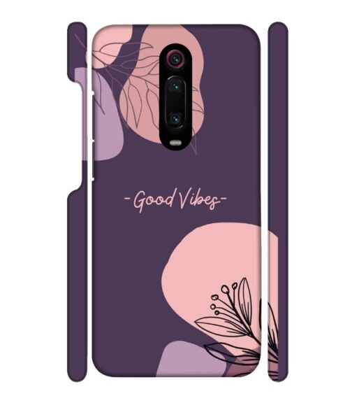 Good vibes text with foral design Redmi K20 Pro Mobile Cover