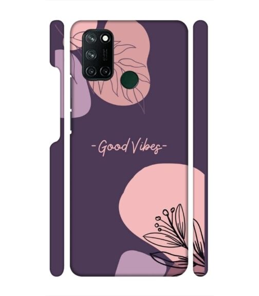 Good vibes text with foral design Realme 7i Mobile Cover
