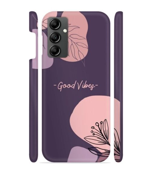 Good vibes text with foral design Samsung Galaxy F13 5G Mobile Cover