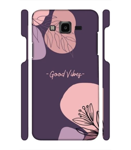 Good vibes text with foral design Samsung Galaxy J7 (2016) Mobile Cover