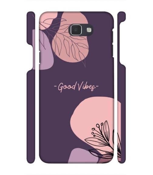Good vibes text with foral design Samsung Galaxy J7 Prime Mobile Cover