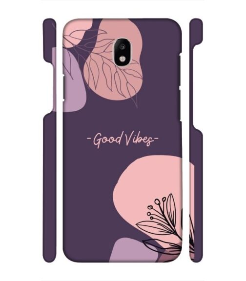 Good vibes text with foral design Samsung Galaxy J7 (2017) Mobile Cover