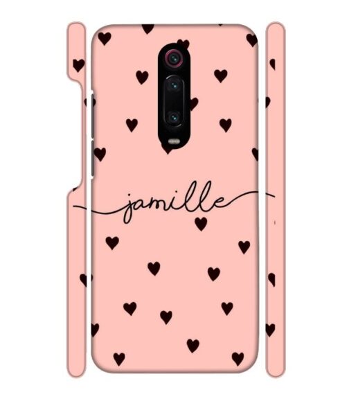 Heart pattern Customize text Redmi K20 Pro Mobile Cover