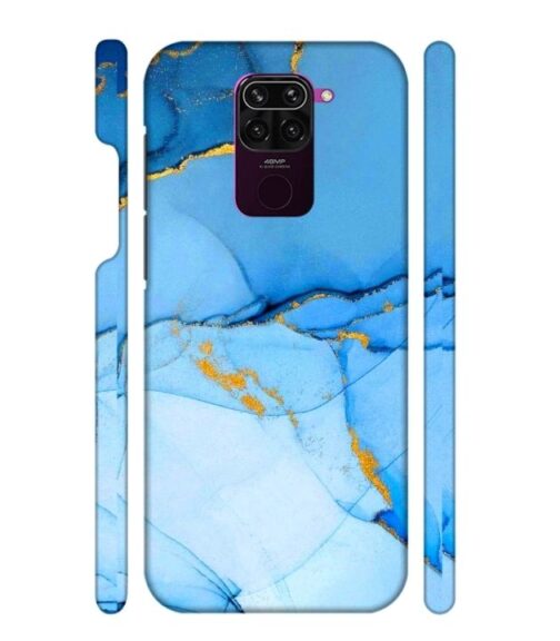 Ocean marvel texture with gold ink Redmi Note 9 Mobile Cover