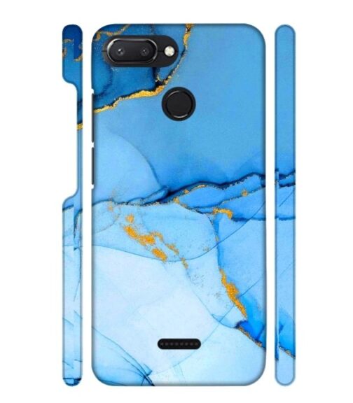 Ocean marvel texture with gold ink Redmi 6 Mobile Cover