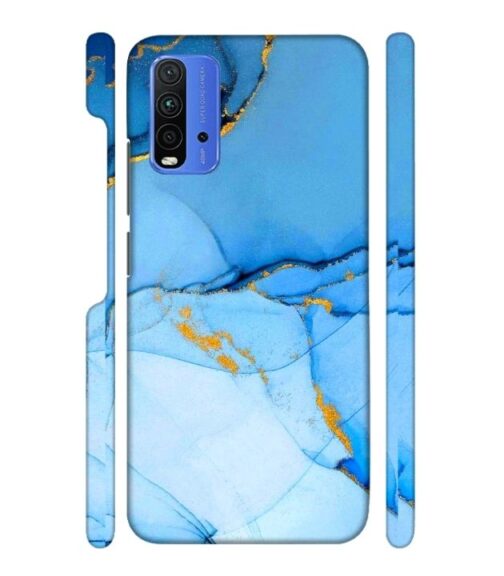 Ocean marvel texture with gold ink Redmi 9 Power Mobile Cover